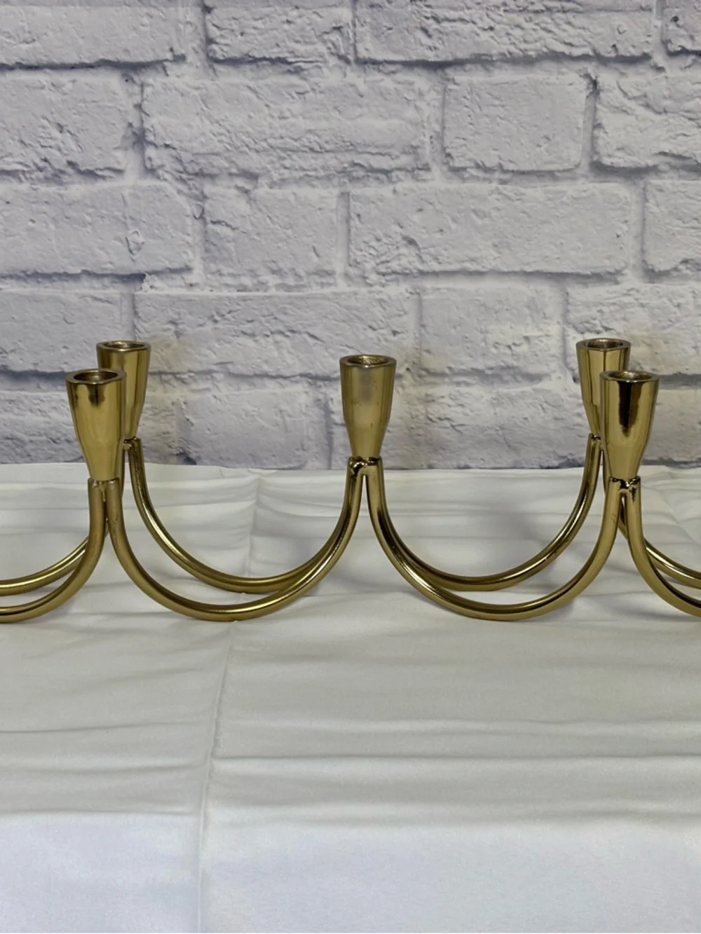 Brass Wave candelabra Seven Taper Candle Holder Vintage 22.5” Mid Century